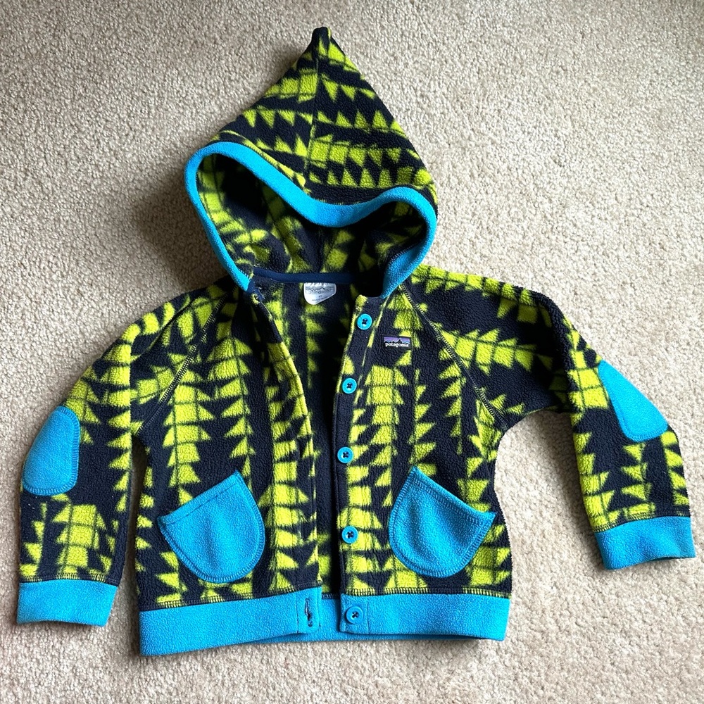 Patagonia Kids Hoodie - Black and Yellow